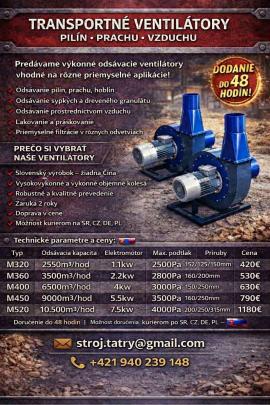 Naprava za odsesavanje Transportné ventilátory  |  Sušilnice, prezračevanje | Stroji za obdelavo lesa | Juraj polovka šneky výroba 